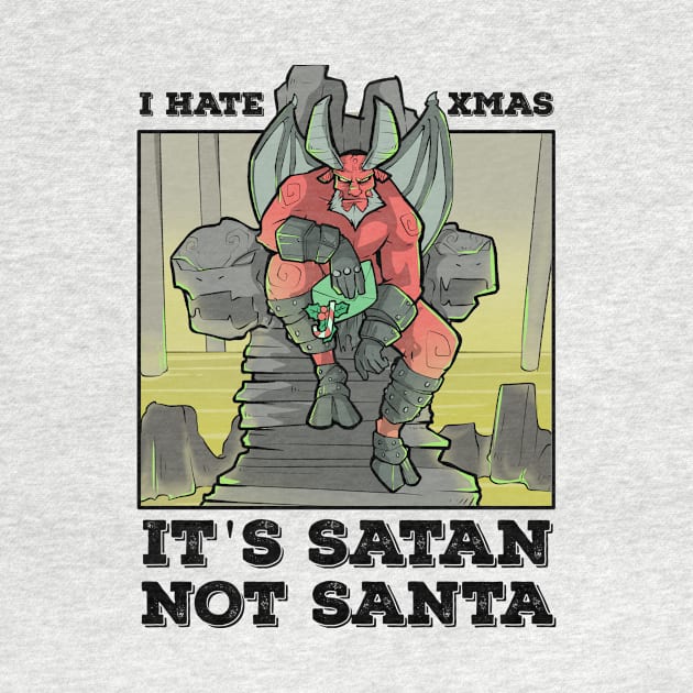 Satan Satanic Santa Claus Christmas Devil Gothic Occult Xmas by TellingTales